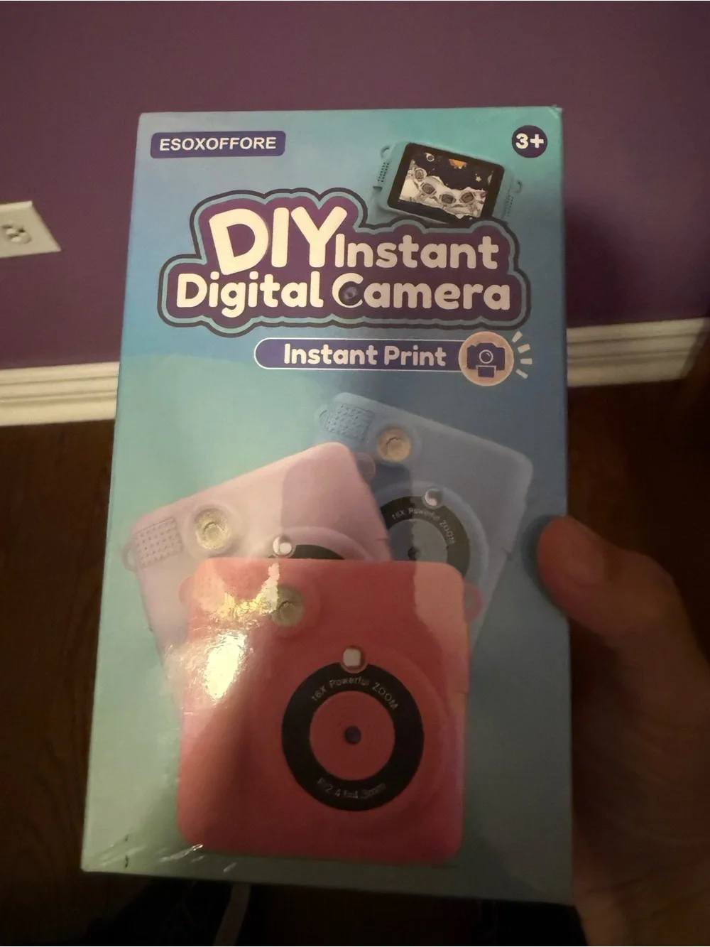 Pink DIY Instant Digital Camera with Instant Print